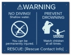 ISPSC No Diving Sign for Pools