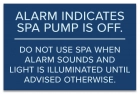 ISPSC Spa and Hot Tub Alarm Sign