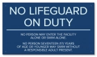 Kentucky No Lifeguard On Duty Sign
