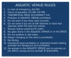 MAHC Aquatic Venue Rules Sign
