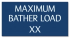 MAHC Maximum Bather Load Sign