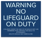 Maine No Lifeguard On Duty Warning Sign