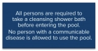 Massachusetts Pool Rules Health Sign