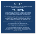 Mobile County, Alabama Pool Safety Rules Sign