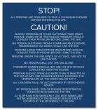 Mobile County, Alabama Spa Rules Sign