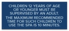 Nevada Children Under 12 Spa Rules Sign