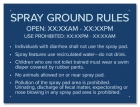 New York City Spray Ground Rules Sign