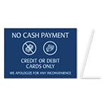 No Cash Payment - Easel Sign