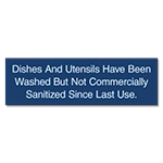 Not Commercially Sanitized Sign - Alabama Compliant