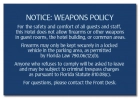 'Notice: Weapons Policy' Sign - FL Compliant - Celtec Version