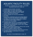 Oregon Pool Rules Sign