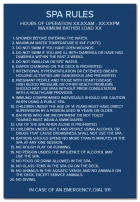 Oregon Spa Rules Sign
