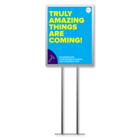 Pardon Our Dust Sign w/Stand