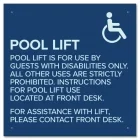 Pool Lift Rules w/ISA Symbol - Large