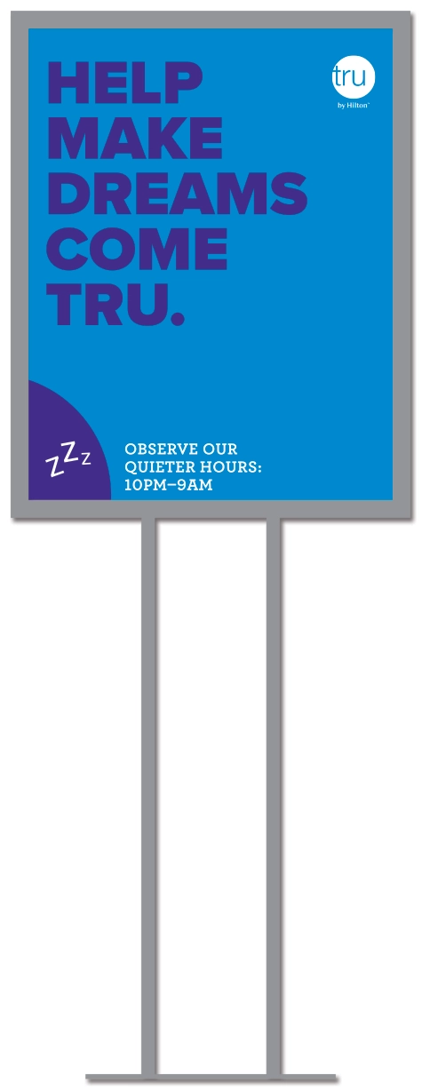 Quieter Hours Stand and Sign/Poster