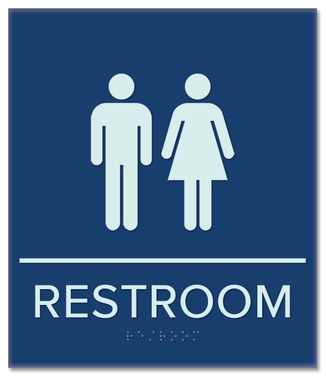 Restroom Sign w/Male & Female Symbols
