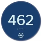 Room Number Sign w/No Smoking Symbol