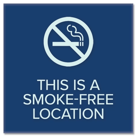 "Smoke-Free Location" Sign w/Symbol