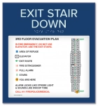 Standard Stairway Evacuation Plans - CA Compliant