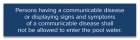 Tennessee Communicable Disease Pool Sign