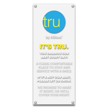 tru by Hilton Lobby Graphic Guarantee