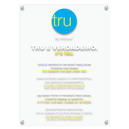 Tru Promise Dimensional Sign - Portuguese/English