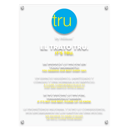 Tru Promise Dimensional Sign - Spanish/English