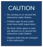 Utah Interactive Water Feature Caution Sign