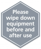 "Wipe Down Equipment" Vinyl Decal