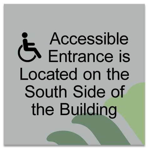 Accessible Entrance Location Sign w/ISA Symbol