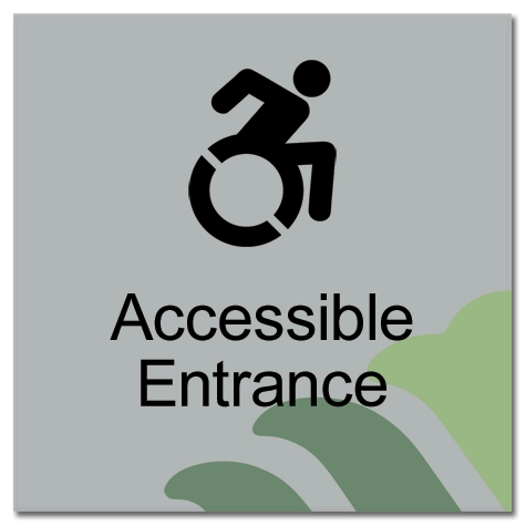 Accessible Entrance Sign w/Dynamic ISA Symbol