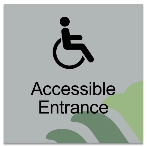 Accessible Entrance Sign w/ISA Symbol