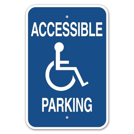 Accessible Parking Sign w/ISA Symbol