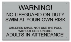 Alabama No Lifeguard Warning Sign