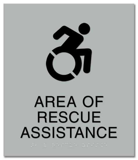 Area of Rescue Assistance Sign - NYC Compliant