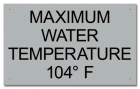 Arkansas Spa Water Temperature Sign