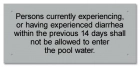 California Diarrhea Pool Sign