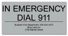 California In Emergency Dial 911 Sign
