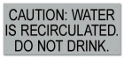 California Recirculated Pool Water Warning Sign