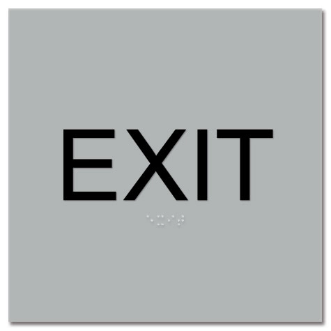 "Exit" Egress Sign - CA Compliant