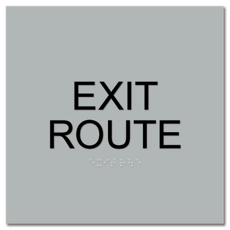 "Exit Route" Egress Sign - CA Compliant