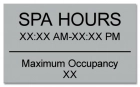 Georgia Spa Hours and Occupancy Sign