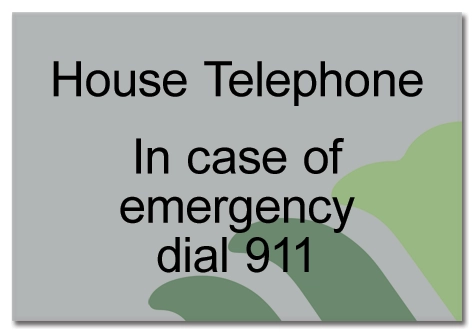 House Telephone Sign