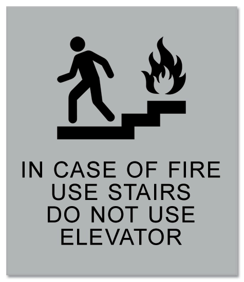 In Case of Fire, Elevators Are Out of Service... - No Braille