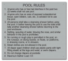 Indiana Pool Rules Sign