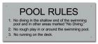 Iowa Pool Rules Sign