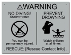 ISPSC No Diving Sign for Pools