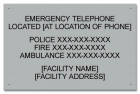 ISPSC Pool Emergency Phone Sign