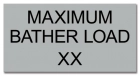 MAHC Maximum Bather Load Sign