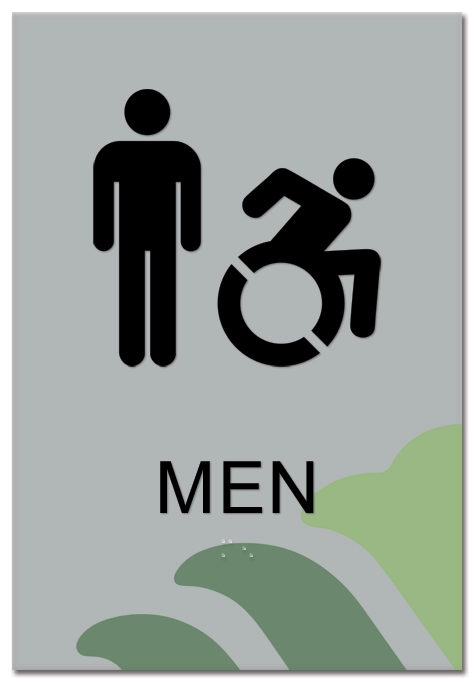 Men Sign w/Male & Dynamic ISA Symbols